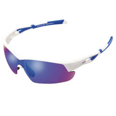 POLARS DESIGN front view showing sporty rimless frame and clear protection