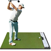 Ponsonbay front view of mat showing full 6x4 layout and ball tray for convenient practice