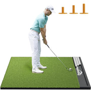 Ponsonbay front view showing mat and built-in ball tray for easy practice access