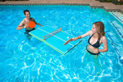 Poolmaster front view showing floating table — clear pool-ready design benefit