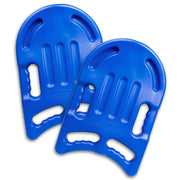 Poolmaster front view of two kickboards showing size and shape for reliable training