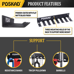 Poskad hook close-up steel detail highlighting durable powder-coated finish