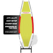 PowerNet defender front view showing realistic silhouette and stable stance benefit