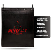PowerNet front view hanging plyo mat showing target and benefit of visual focus