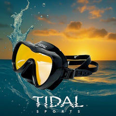 Pro Shot tidal mask strap being adjusted showing easy two-way strap benefit secure fit