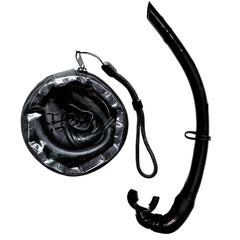 Pro Shot Tidal roll-up snorkel front view showing slim profile and travel benefit