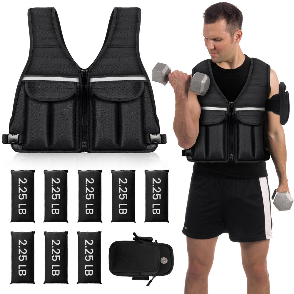 Prodigen front view of vest showing zipper and balanced load for comfortable training