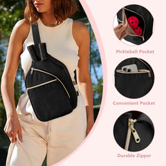 Prokva front pocket holding balls highlighting secure ball storage benefit