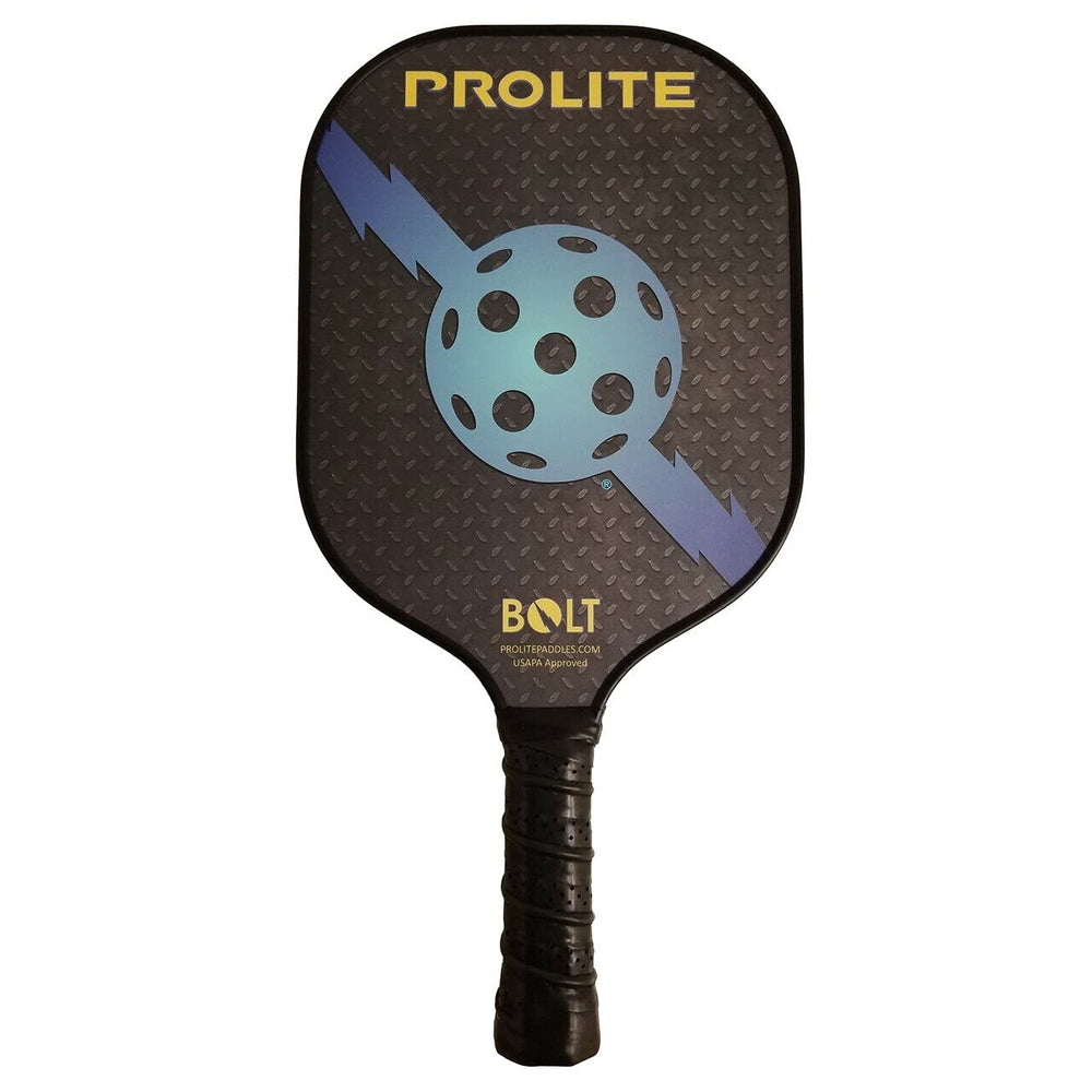 PROLITE Bolt front face showing colorway and striking surface for improved spin