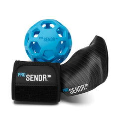 PRO SENDR front view showing kit layout and carbon-fiber cradle for consistent wrist angle