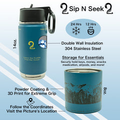 Puddles 2 Oceans close-up of twist-off snack compartment highlighting secure storage benefit