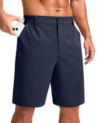 Pudolla front view navy showing tailored fit and clean silhouette for versatility