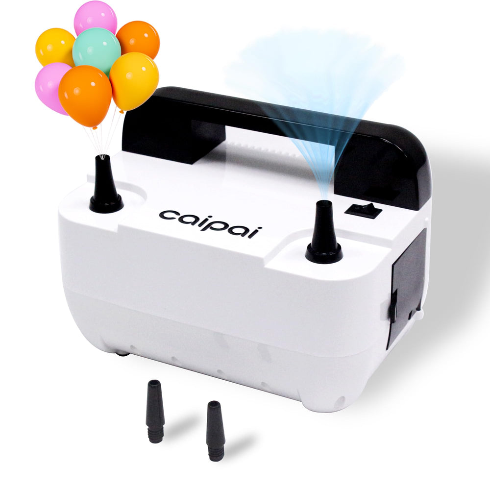 PULO CP Mfg front view showing compact pump and dual-nozzle design for fast inflation
