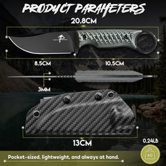 Purple Dragon G10 handle texture detail for slip-resistant secure grip