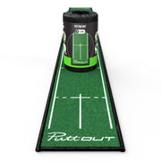 PuttOut slim mat front view showing full length and consistent roll benefit