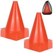 PXZBLG front view of 24 red cones and carry bag, portable training setup