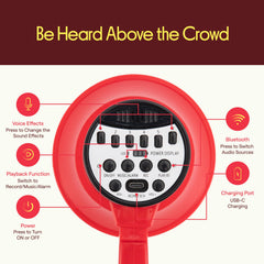 Pyle megaphone adjustable shoulder strap attached for hands-free carrying convenience