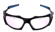 Python Full Framed Eye Protection front view showing clear lens and black frame for court safety
