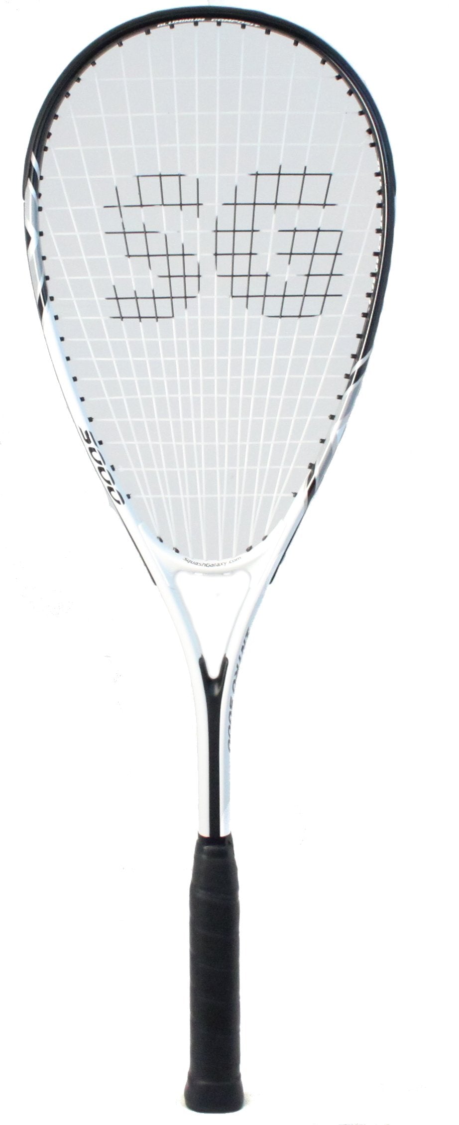 Python Racquetball SquashGalaxy Intro 5000 front view showing full gray frame and head for stable play