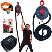 Q-Rope front view showing trainer body and dial, brand Q-Rope, highlights compact portability