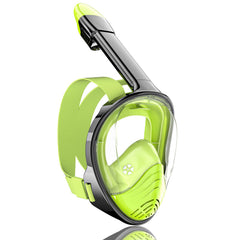 QingSong front view full face mask showing 180° lens and clear vision benefit