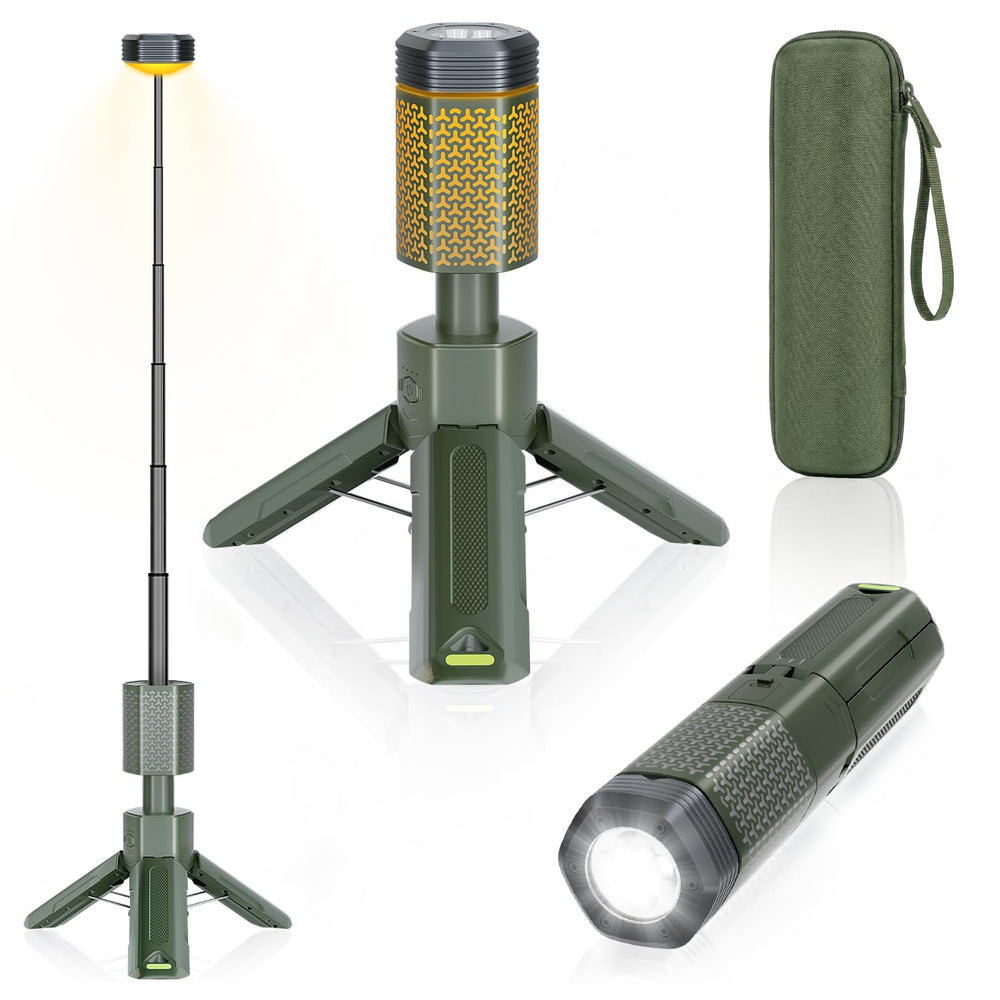 Qinzhuo front view of telescopic lantern showing compact design and portability benefit