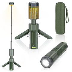 Qinzhuo front view of telescopic lantern showing compact design and portability benefit