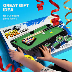 Queensell family playing in living room enjoying social tabletop billiards