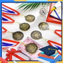 Quelay scale comparison in hand illustrating 2-inch medal size and wearable comfort