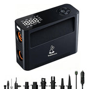 RABBITXOCO front view showing compact pump and case, fast portable inflation