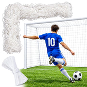 RAINFLOW front view of 12x6 ft goal net showing full fit and protection