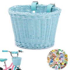 RainFlowwer front view colorful oval basket showing shape and secure straps