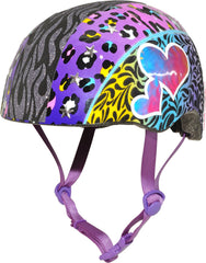 Raskullz front view helmet showing colorful design and secure fit