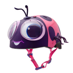 Raskullz ladybug helmet front view showing playful design and safe coverage