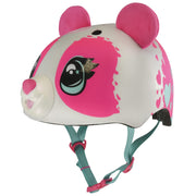 Raskullz panda front view showing cute face and bright pink visibility accents