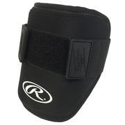 Rawlings elbow guard front view showing full coverage and immediate protection