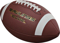 Rawlings football front view showing soft-touch cover and improved grip