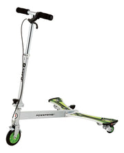 Razor PowerWing DLX front view showing three-wheel caster design for carving