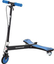 Razor Powerwing front view showing blue scooter and stable steering benefit