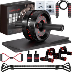 READAEER ab roller front view showing wheel and handles, promotes stable core training