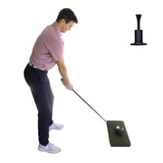Real Feel Golf Mats front view showing compact hitting strip and realistic turf benefit