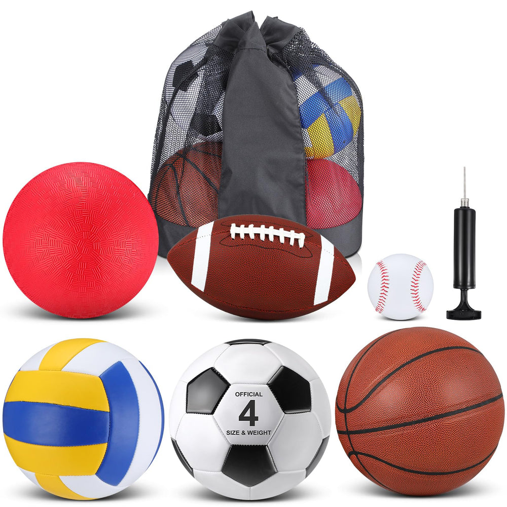 Realspring front view of full ball set in bag showing convenience