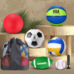 Realspring mesh bag filled with balls for easy transport and ventilation
