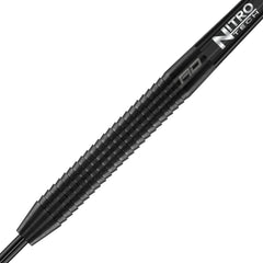 RED DRAGON darts held in hand to show scale and balanced 28g weight for steady throws