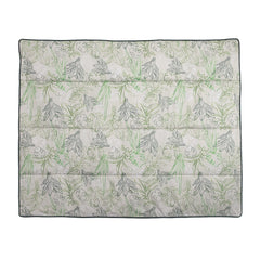 RED ROVR folded Rain Forest blanket inside tote, compact for easy transport