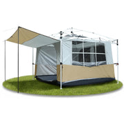 REDCAMP front view of khaki inner tent showing roomy entrance and privacy benefit