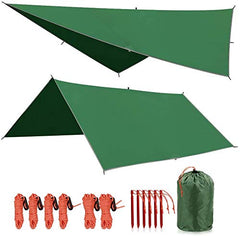 REDCAMP front view of tarp in full spread showing coverage and protection