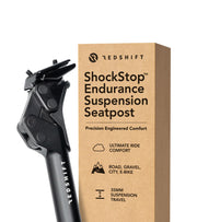 REDSHIFT ShockStop front profile showing sleek post and clamp for easy upgrade