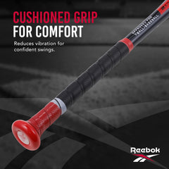 Reebok cushioned grip detail displaying vibration reduction for young hitters