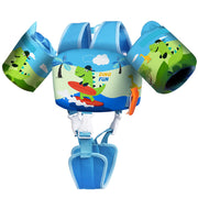ReePlan front view of toddler swim vest showing secure buckles and fit